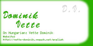 dominik vette business card